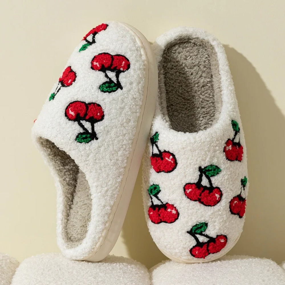 Pantoufle femme cerise pas cher