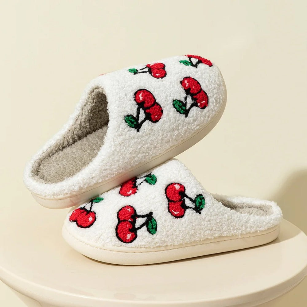 Pantoufle femme cerise pas cher
