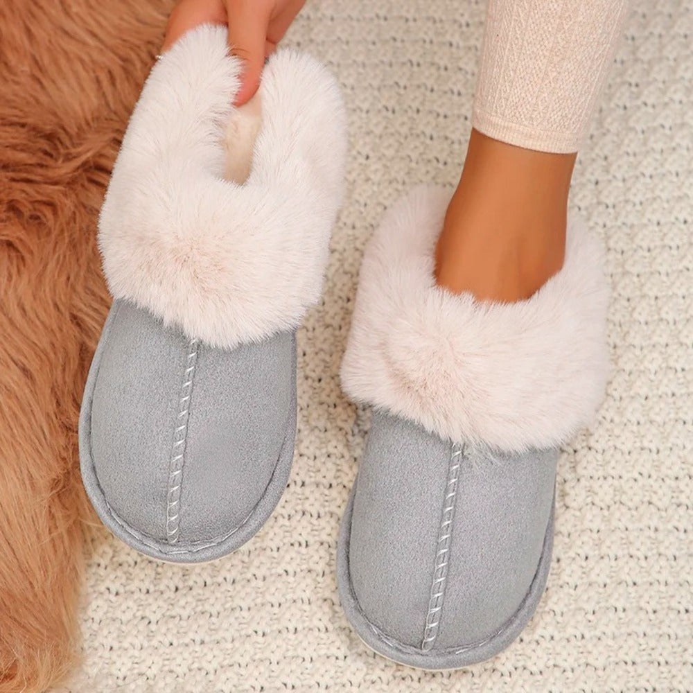 Women's fur-lined slippers