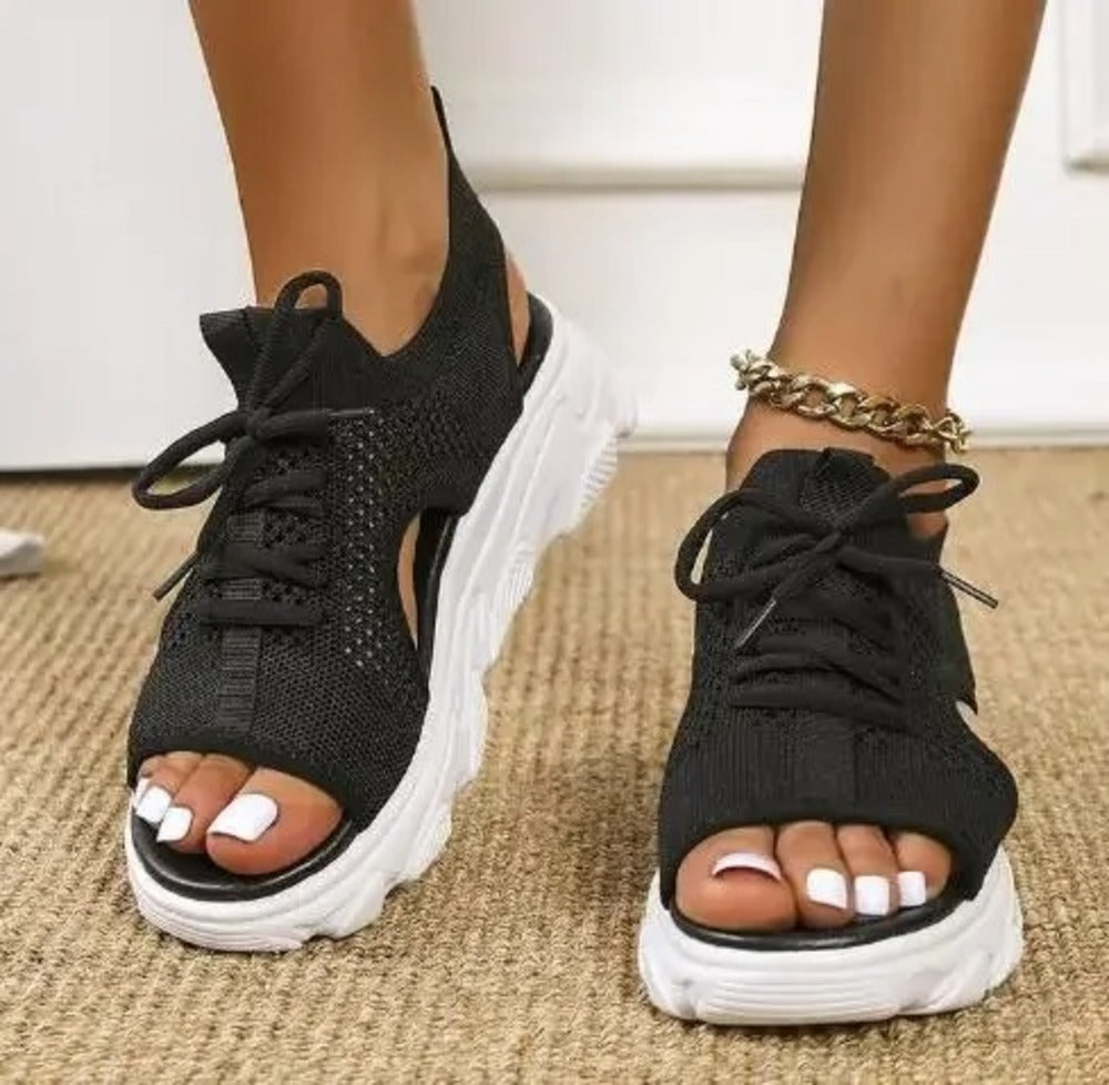 Sandale à lacets femme