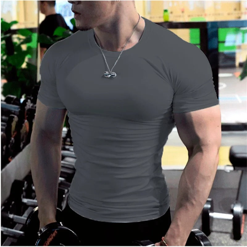 T shirt compression blanc