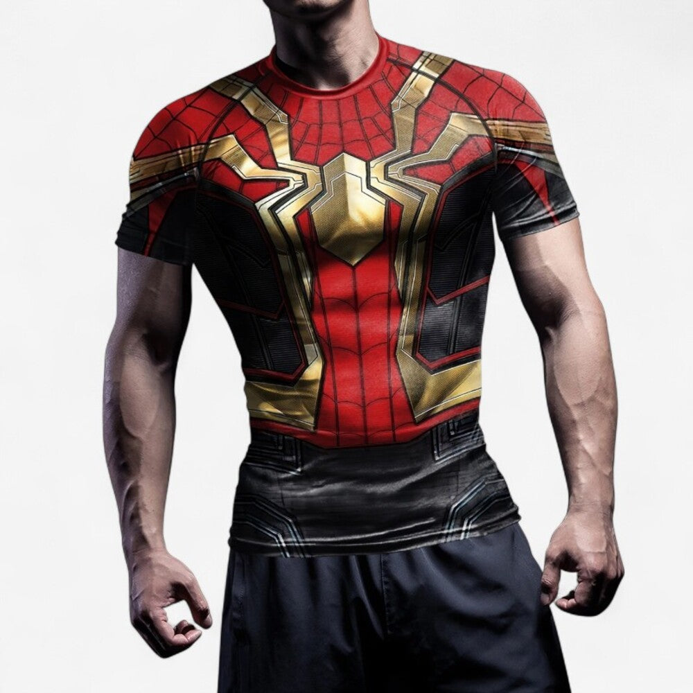 T shirt spiderman compression