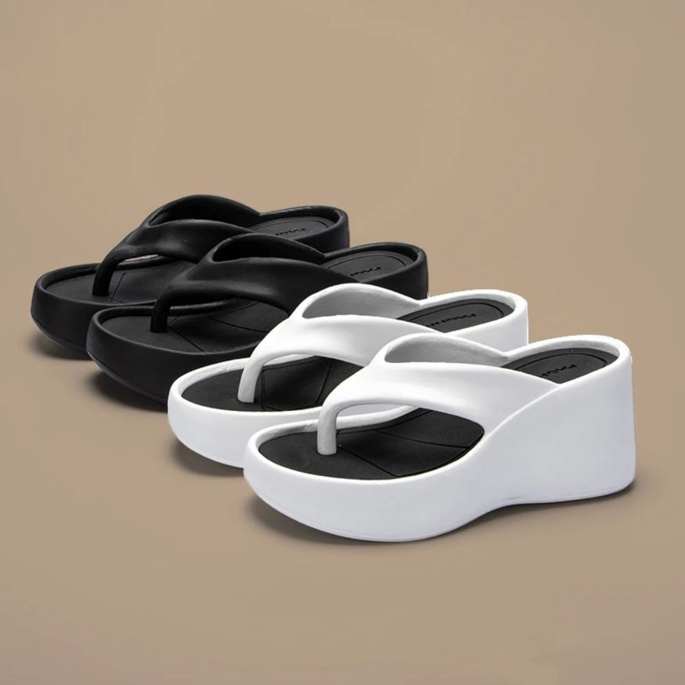 Tongs en cuir femme