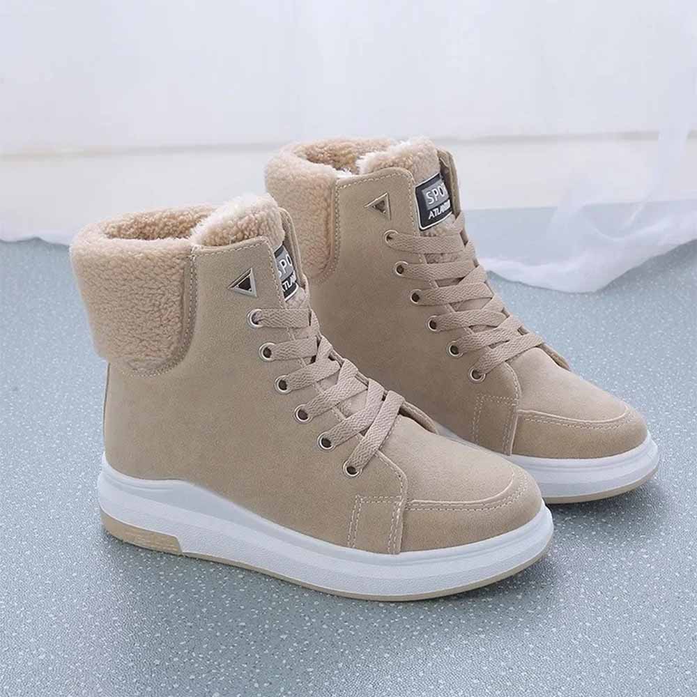 Basket montante femme beige