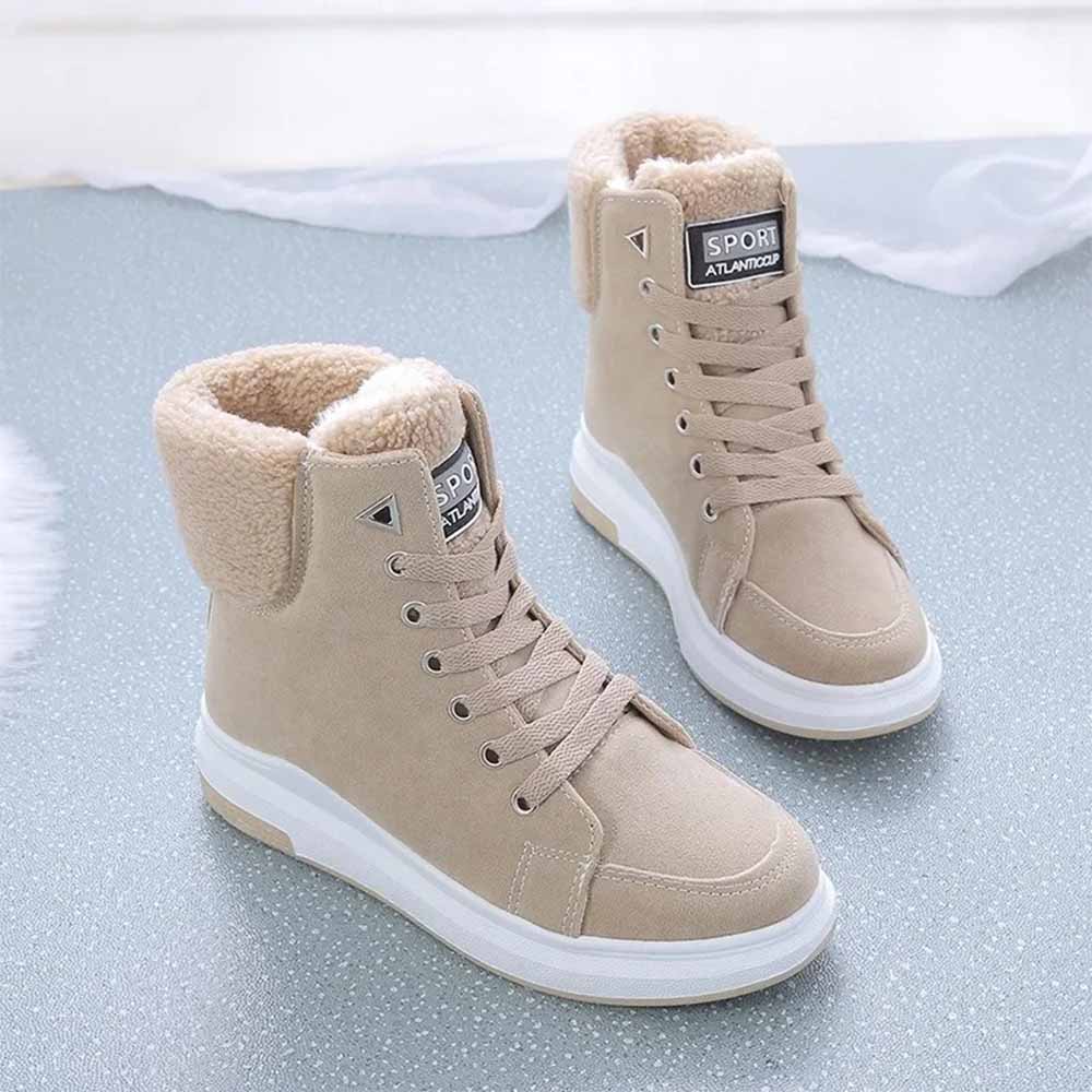 Basket montante femme beige