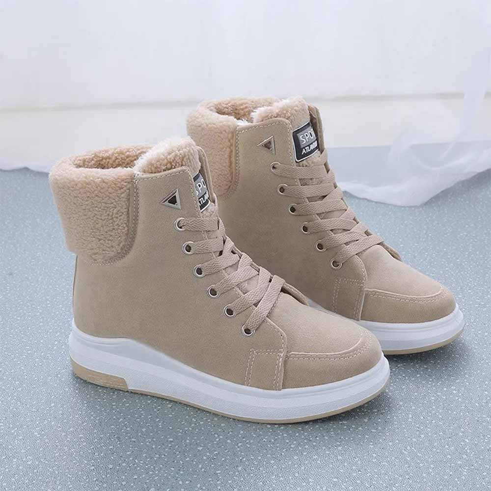 Basket montante femme beige