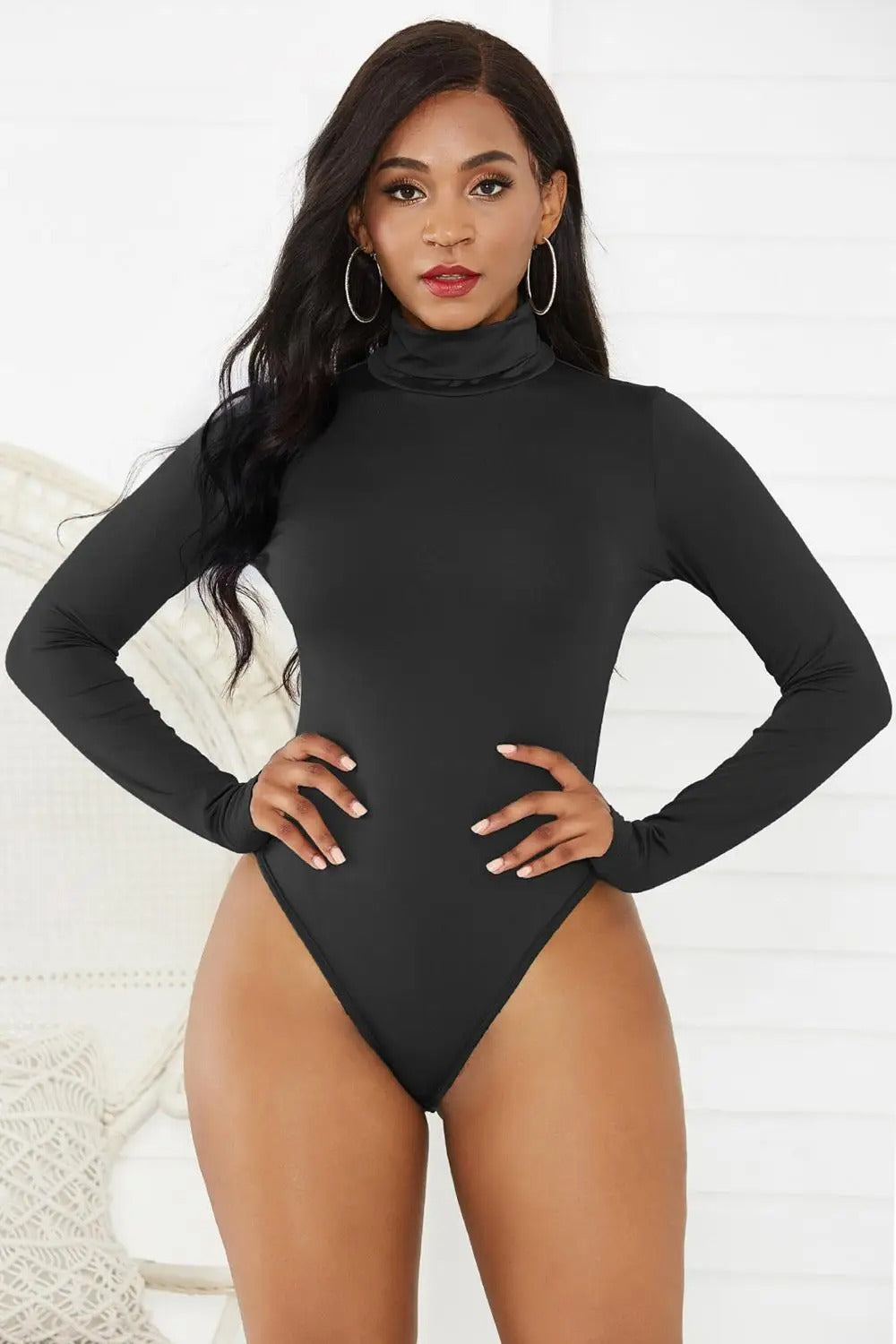 Body blanc manche longue femme