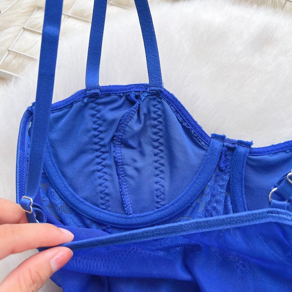 Body bleu femme