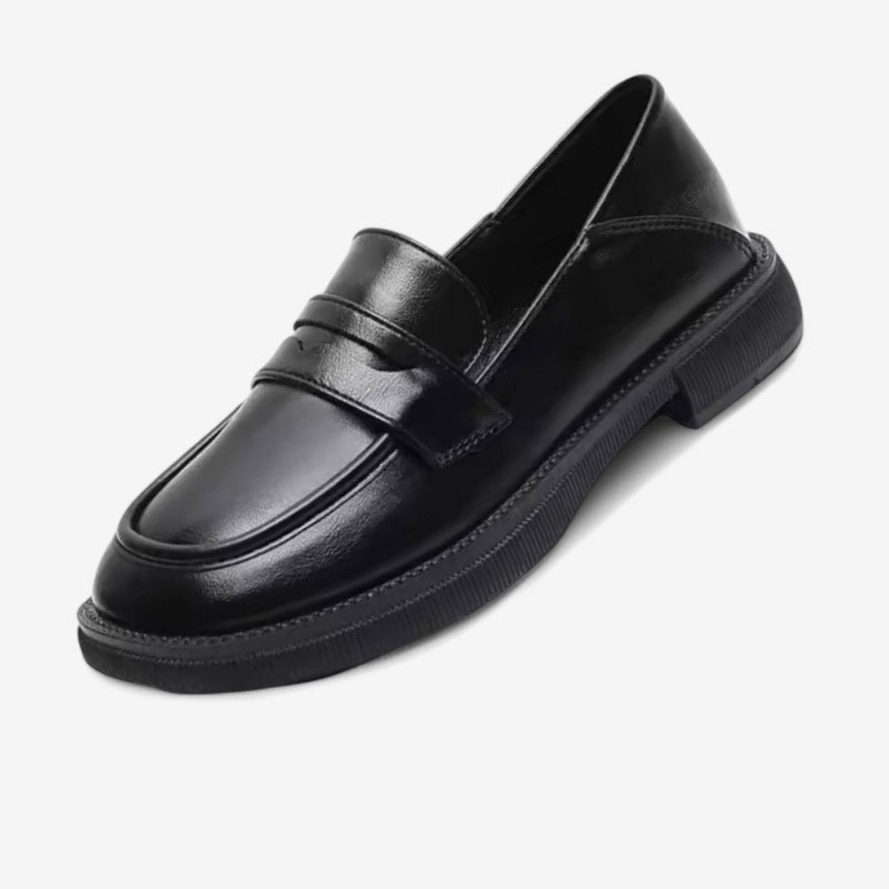 Mocassin noir femme