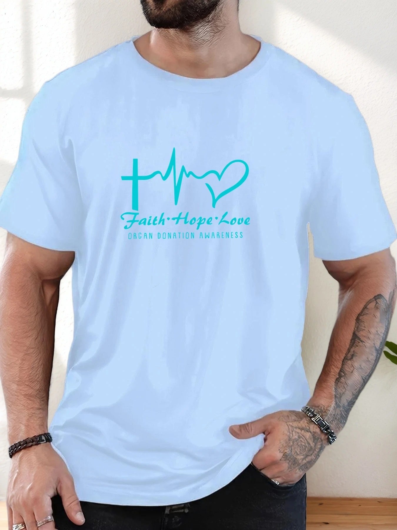 Men's tight-fitting sports T-shirt