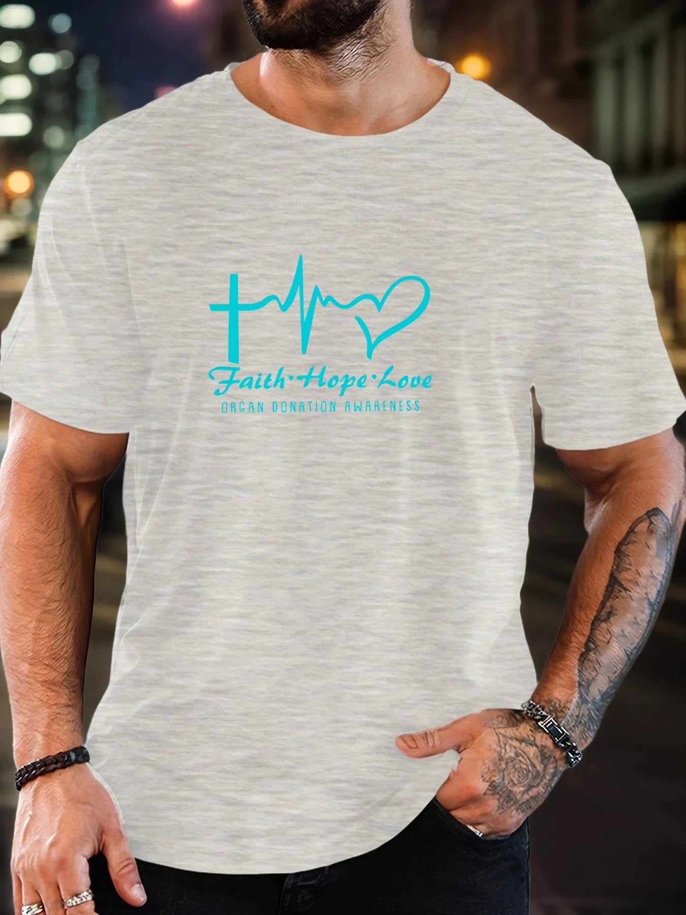 Men's tight-fitting sports T-shirt