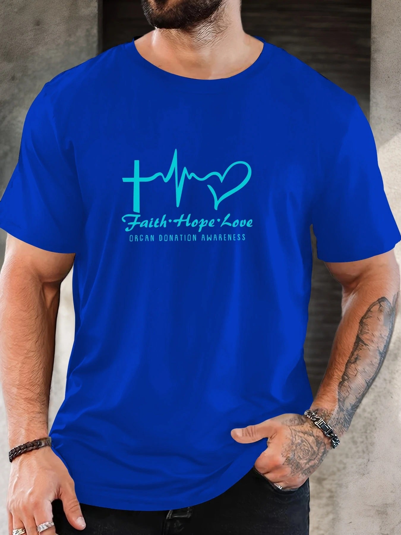 Men's tight-fitting sports T-shirt
