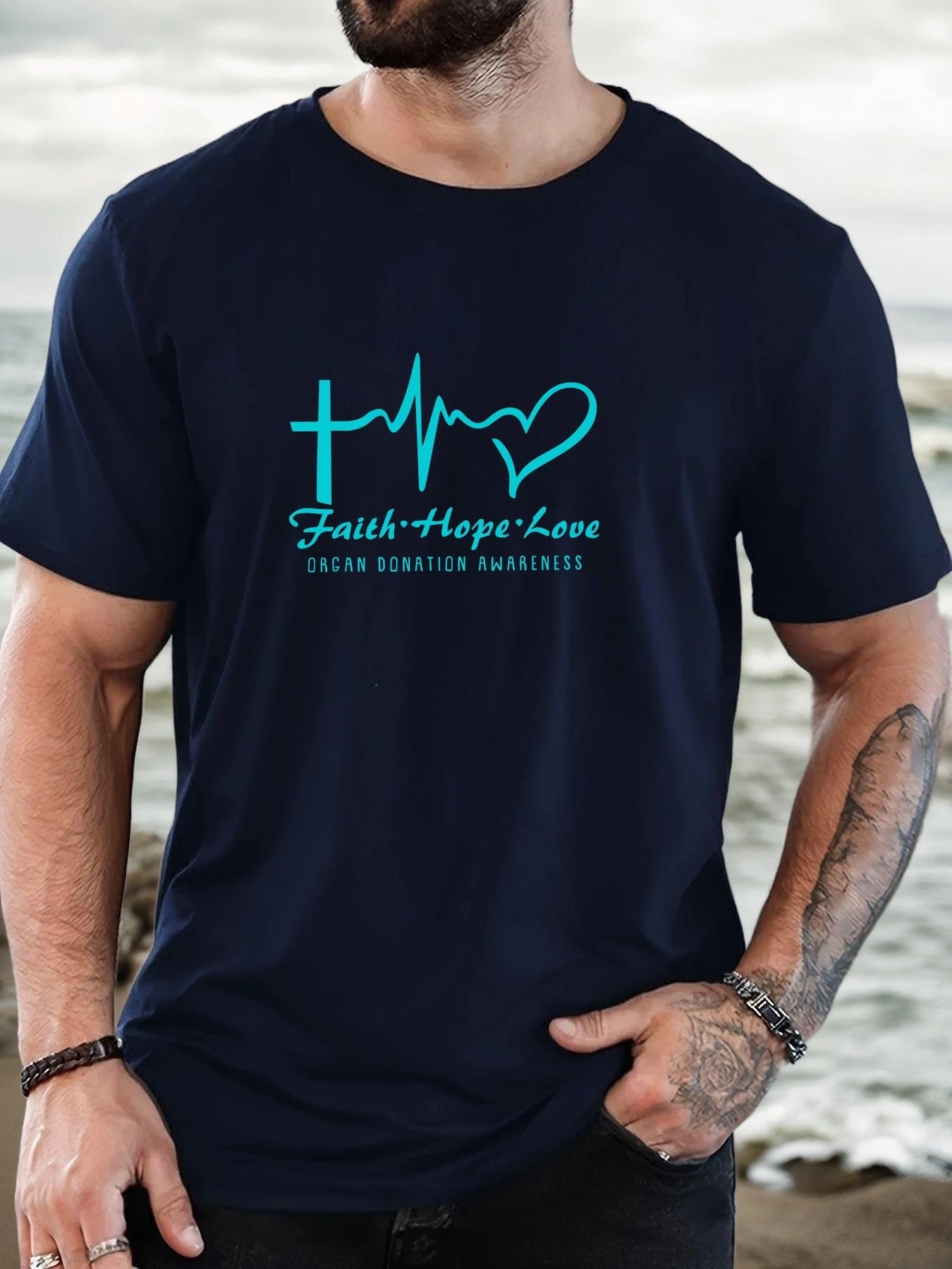 Men's tight-fitting sports T-shirt