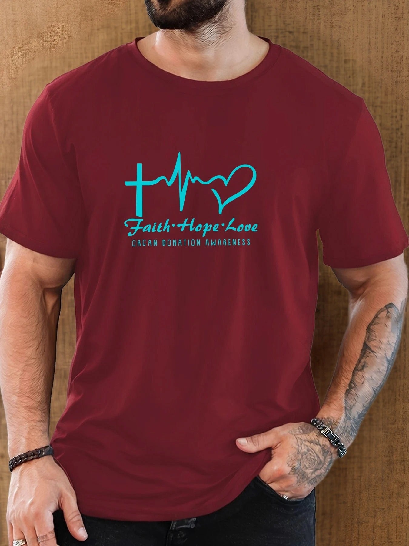 Men's tight-fitting sports T-shirt