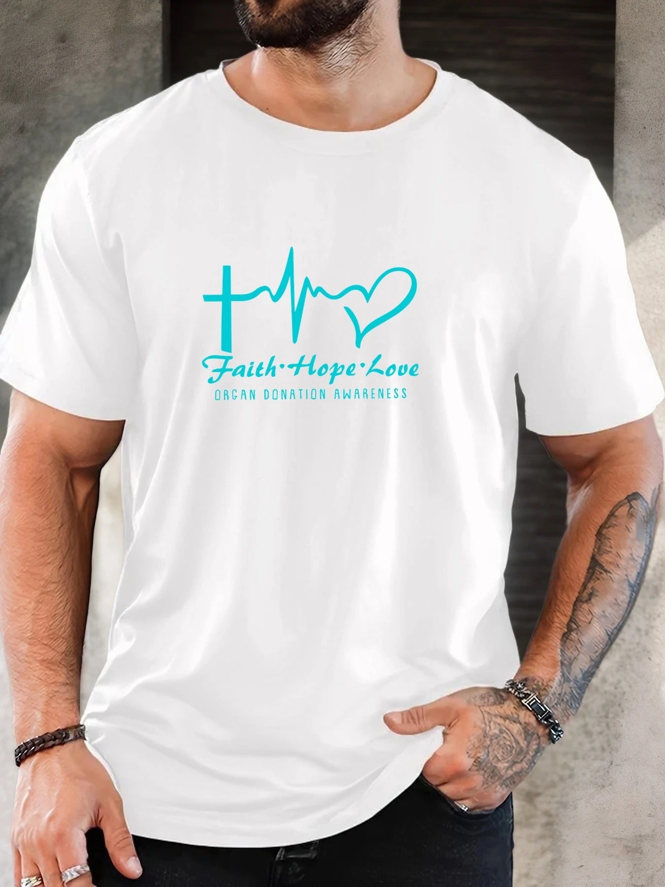 Men's tight-fitting sports T-shirt