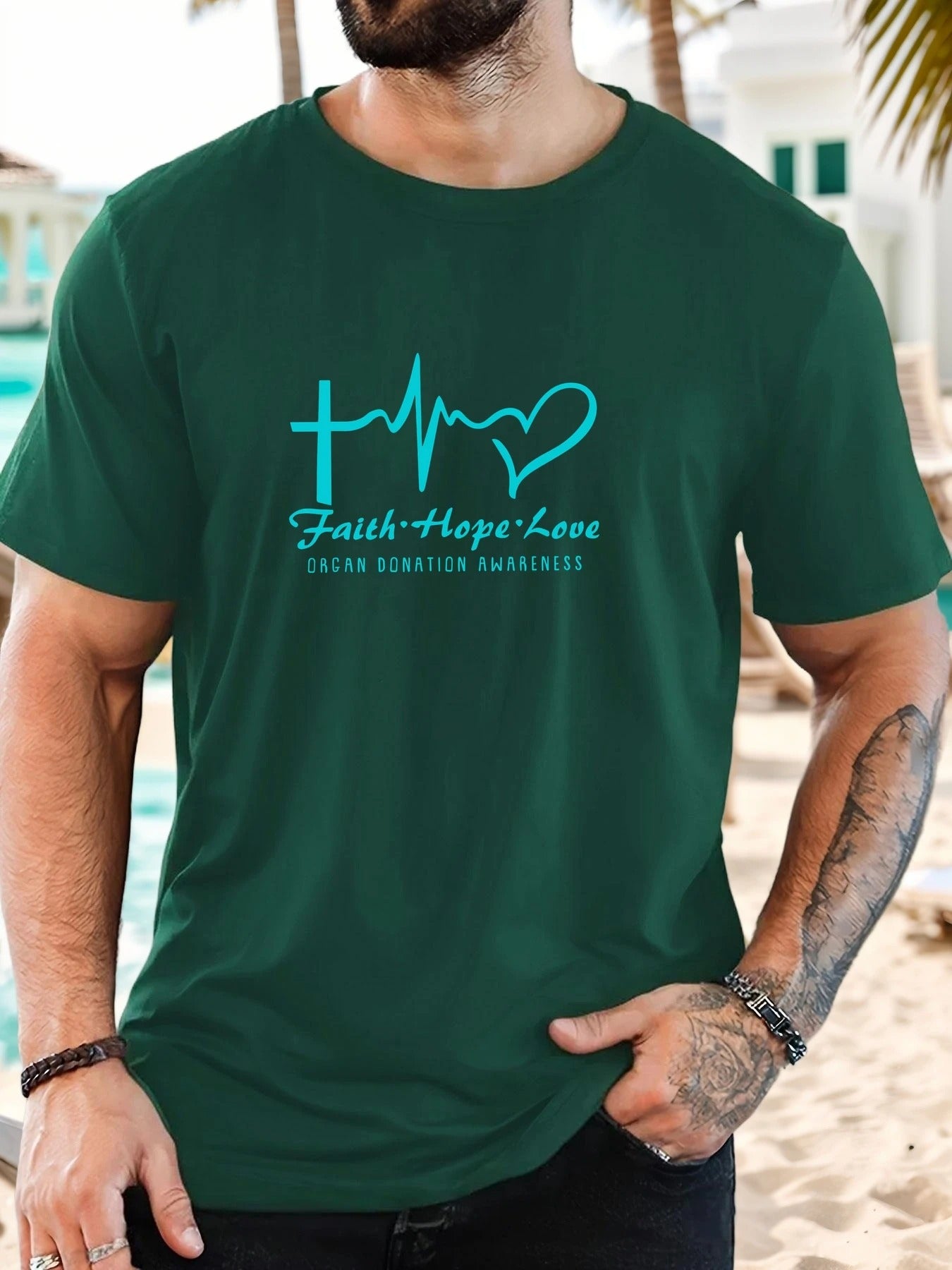 Men's tight-fitting sports T-shirt