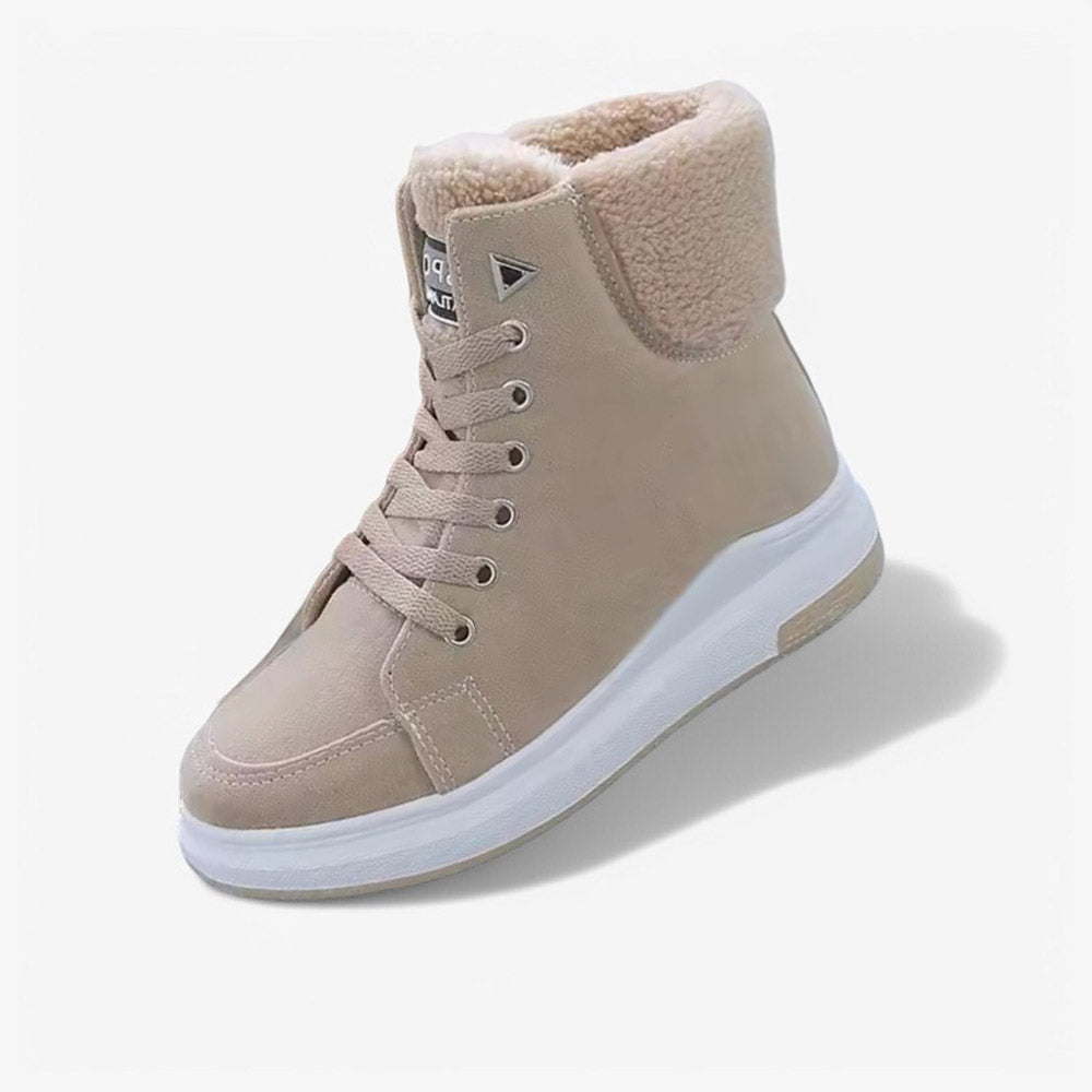 Basket montante femme beige