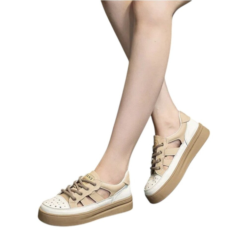 Basket taupe femme