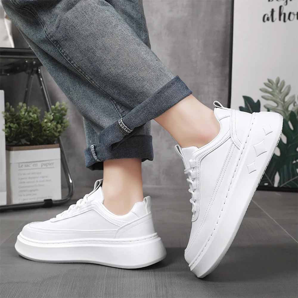 Sneakers Chaussure Blanche Mariage Homme Basket Homme Tennis Cuir