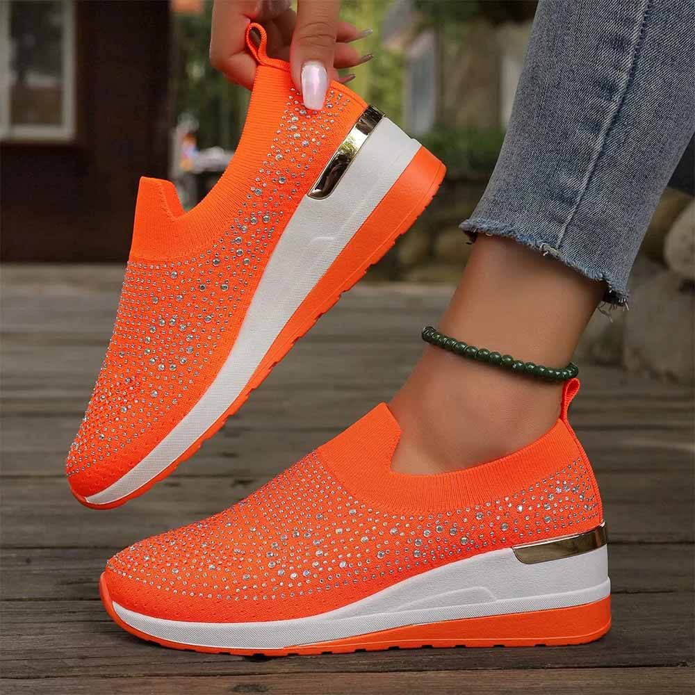 Basket orange fluo femme