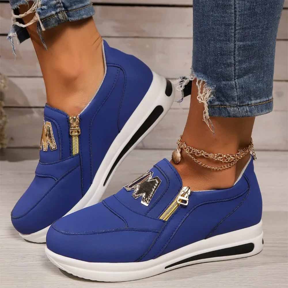 Basket femme avec fermeture éclair sur le côté - Main Image