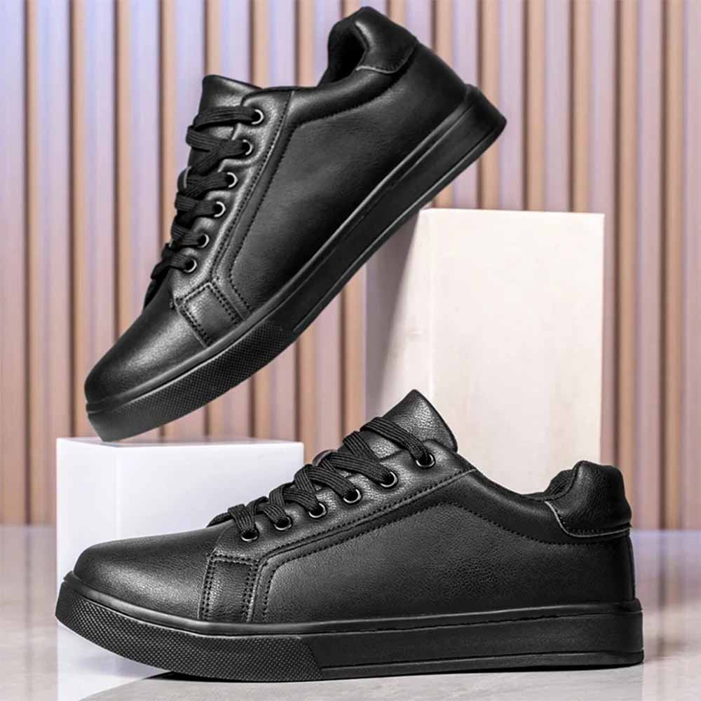 Basket homme cuir noir