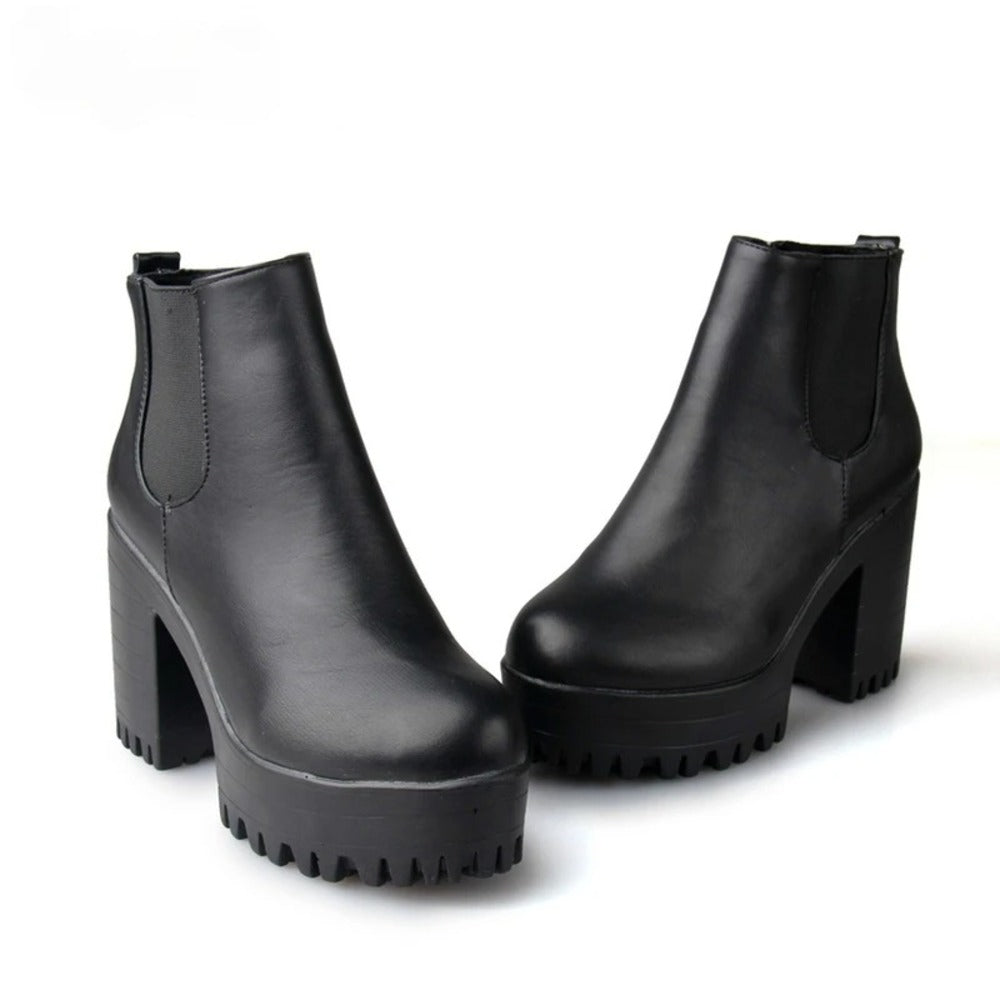 Bottine semelle epaisse femme