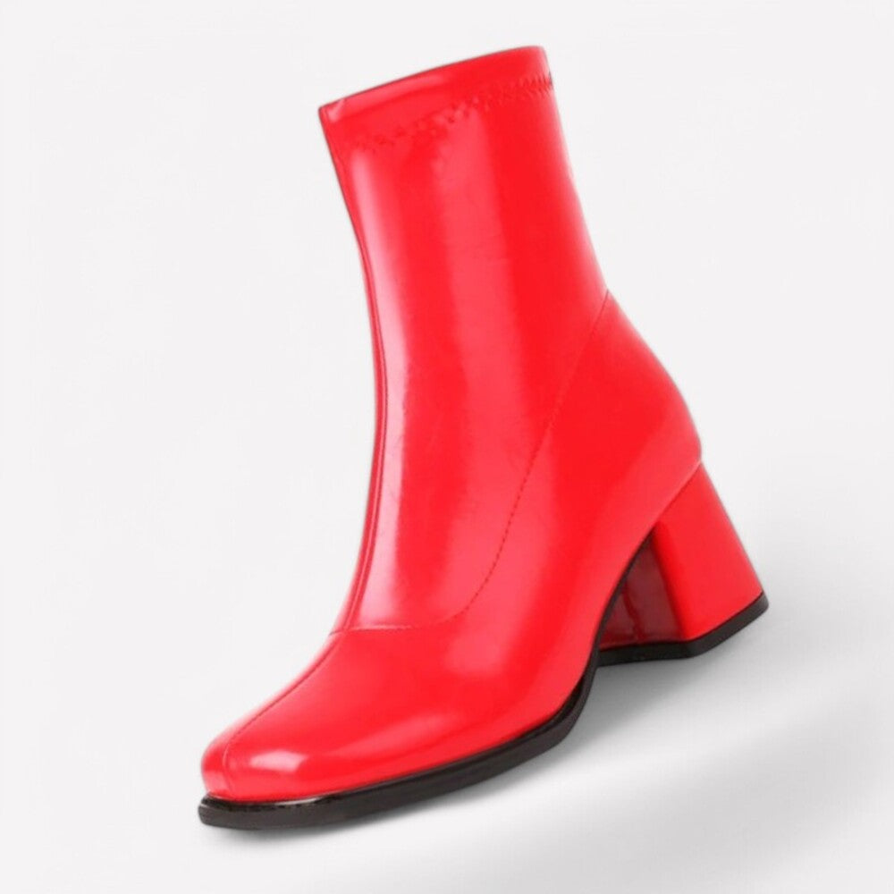 Bottines en cuir verni
