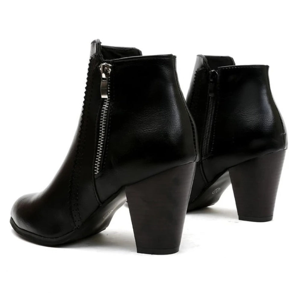 Bottines femme avec fermeture eclair devant