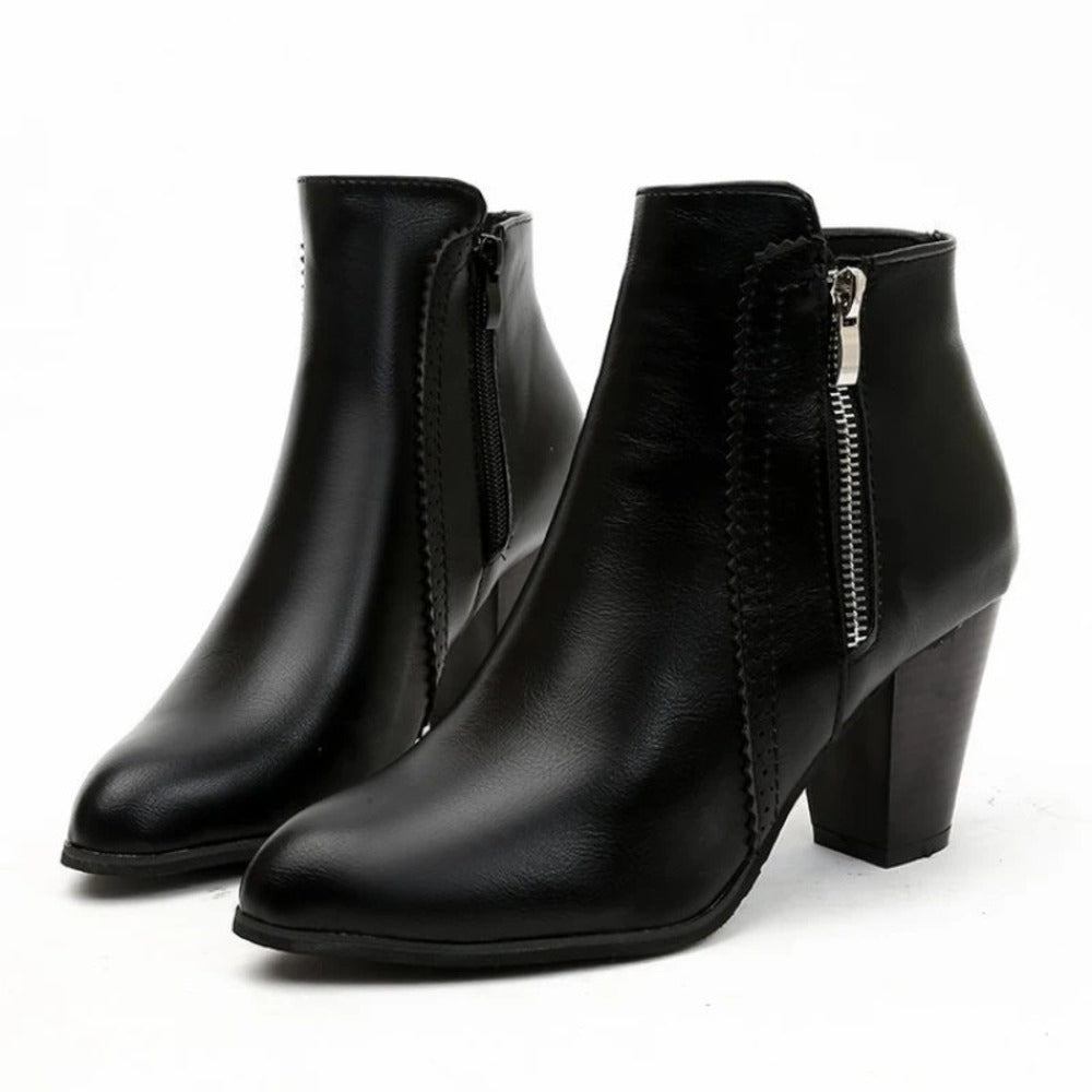 Bottines femme avec fermeture eclair devant