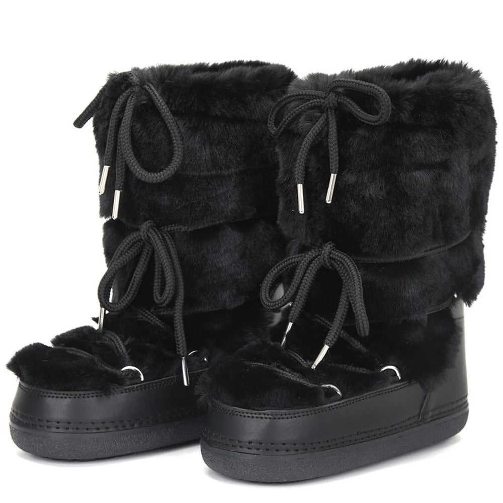 Bottines D'hiver Femme Fourrées - Imperméables, Antidérapantes - Pour Neige, Pluie, Quotidien - 5
