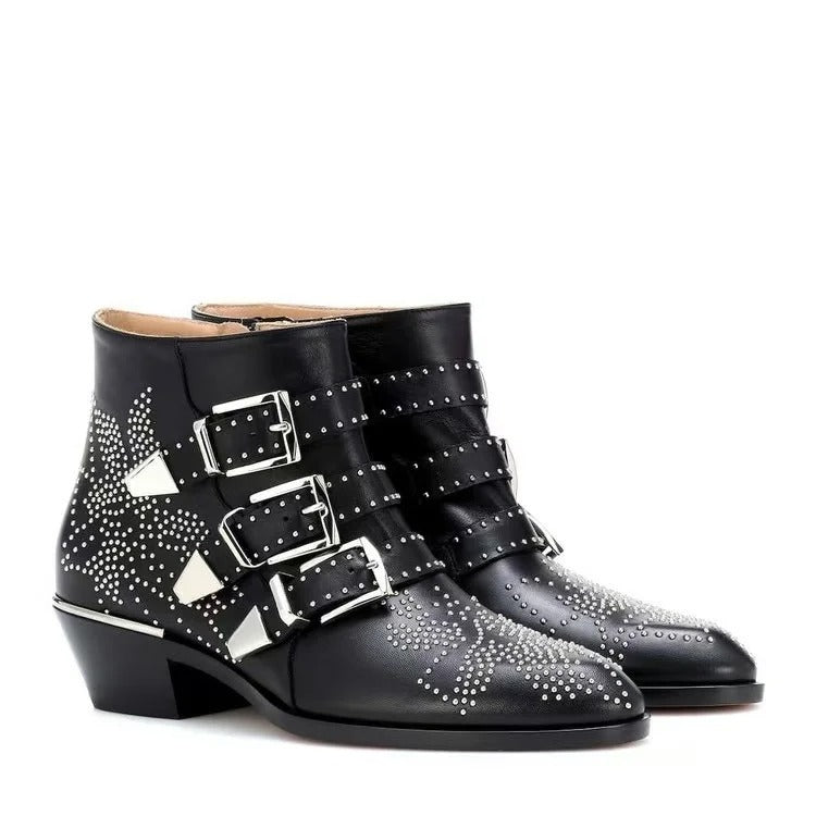 Bottines motardes pour femme