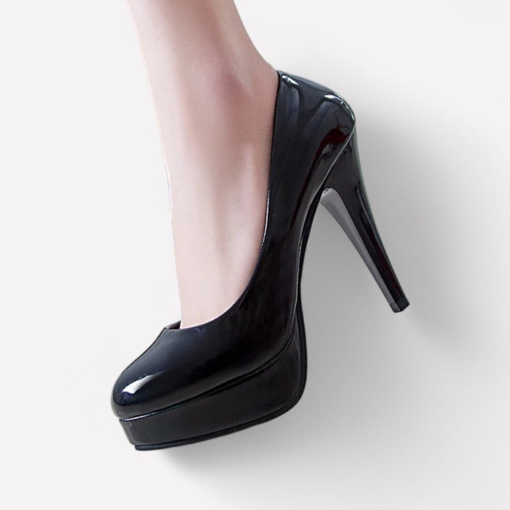 Bottines a talon vernis