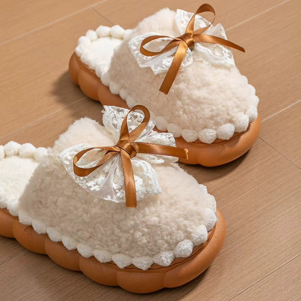 Chaussons Fourrés Femme – Doux, Chauds & Semelle Épaisse