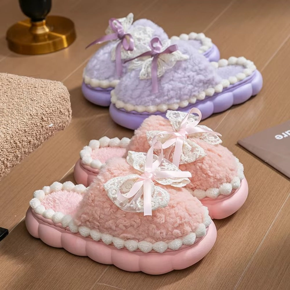 Chaussons Fourrés Femme – Doux, Chauds & Semelle Épaisse