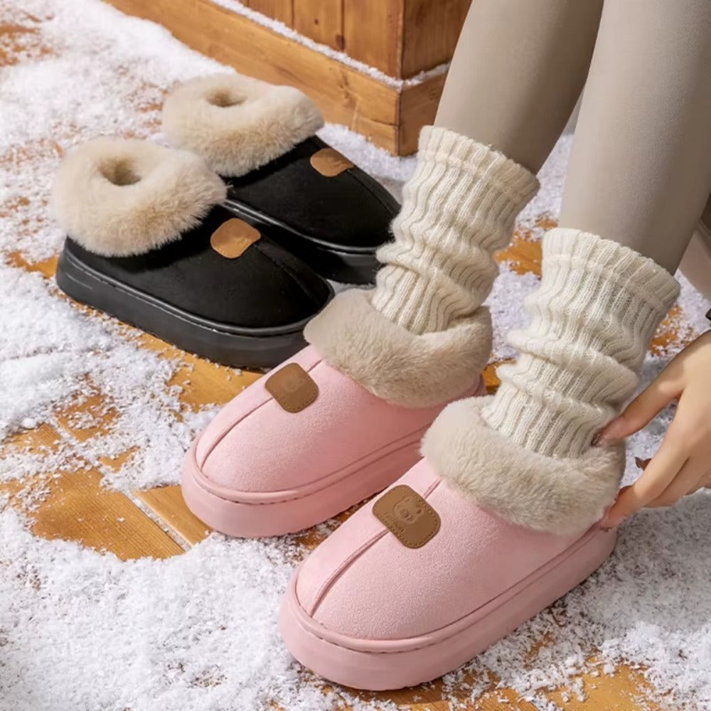 Chaussons Montants Fourrés Femme – Ultra Chauds & Semelle Antidérapante