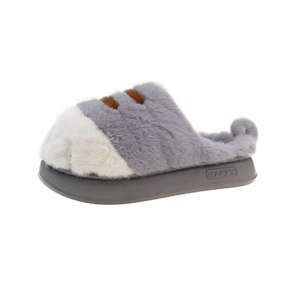 Chaussons Patte de Chat Femme – Fourrés, Doux & Antidérapants