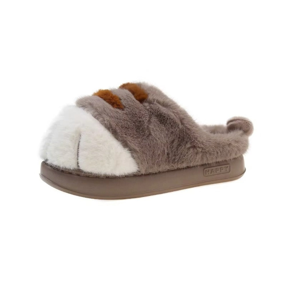 Chaussons Patte de Chat Femme – Fourrés, Doux & Antidérapants