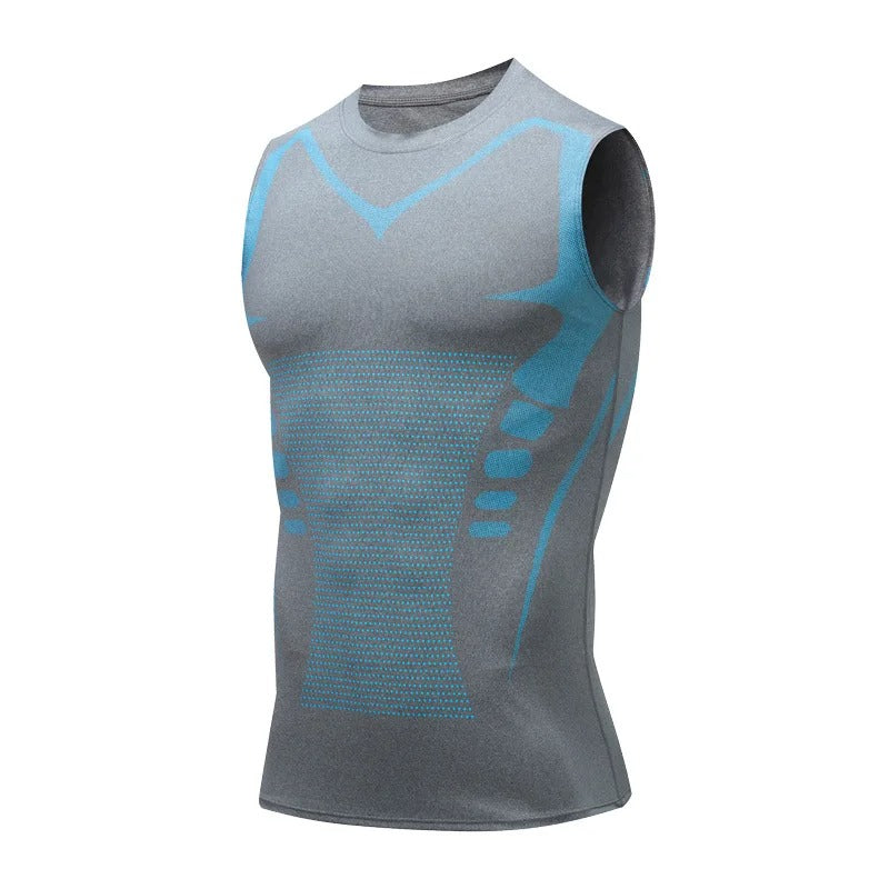Chemise De Compression Homme Manches Longues Vitrumite – Gainage Musculaire, Séchage Rapide, Confort Ultime – Noir/Blanc/Gris