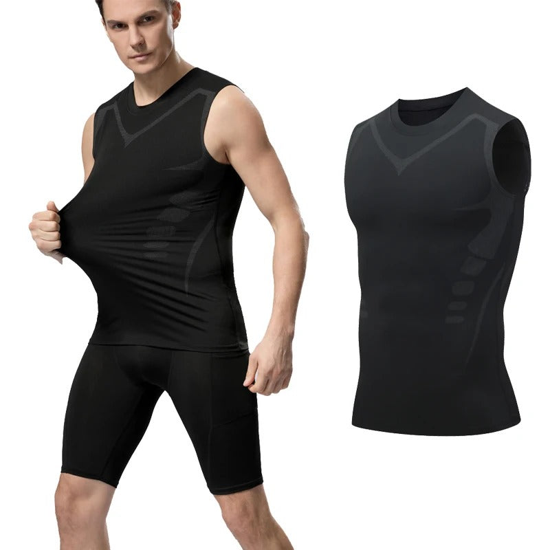 Men's plus size compression tank top
