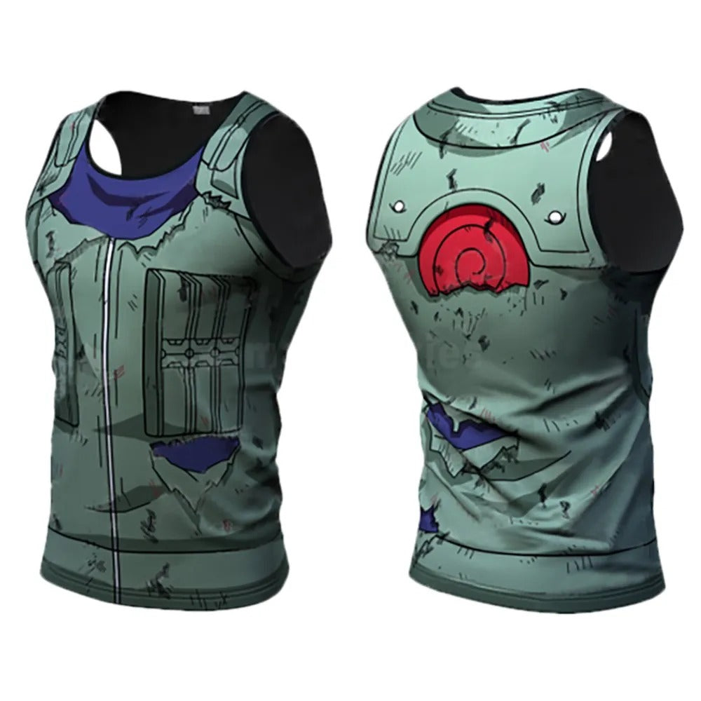 Manga compression tank top