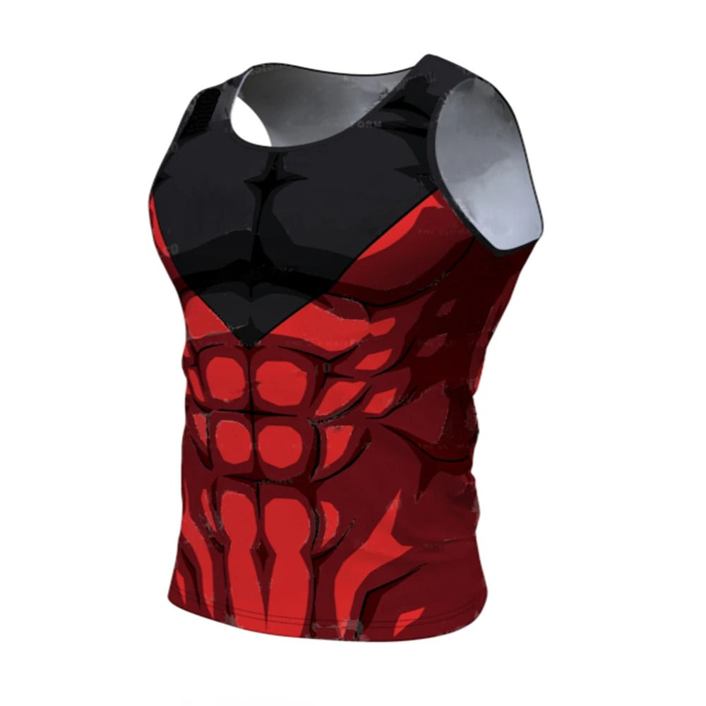 Manga compression tank top
