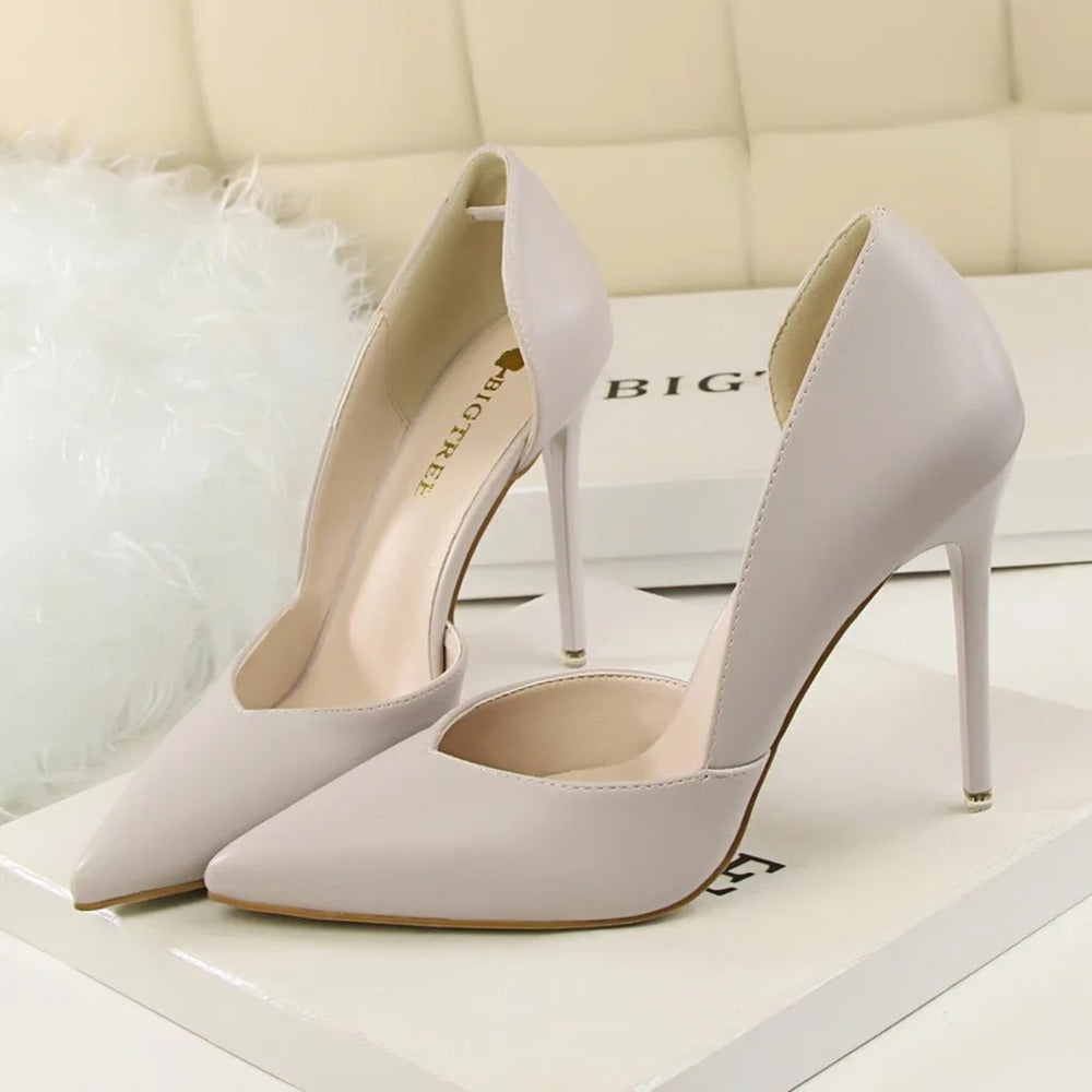 Escarpin jaune femme