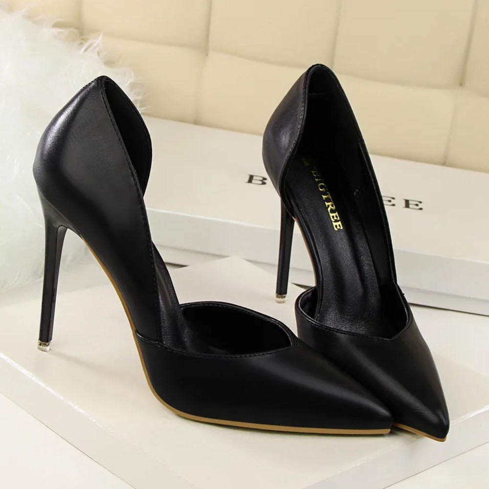 Escarpin jaune femme