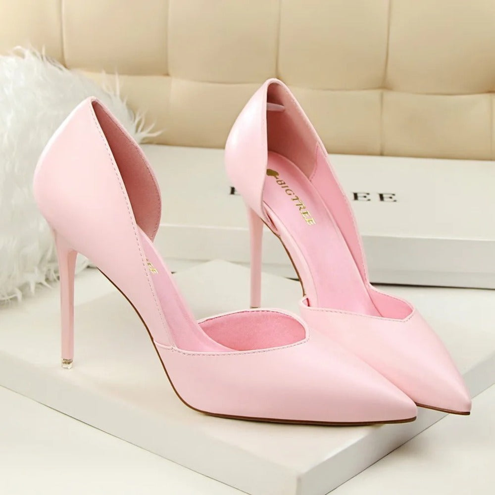 Escarpin jaune femme
