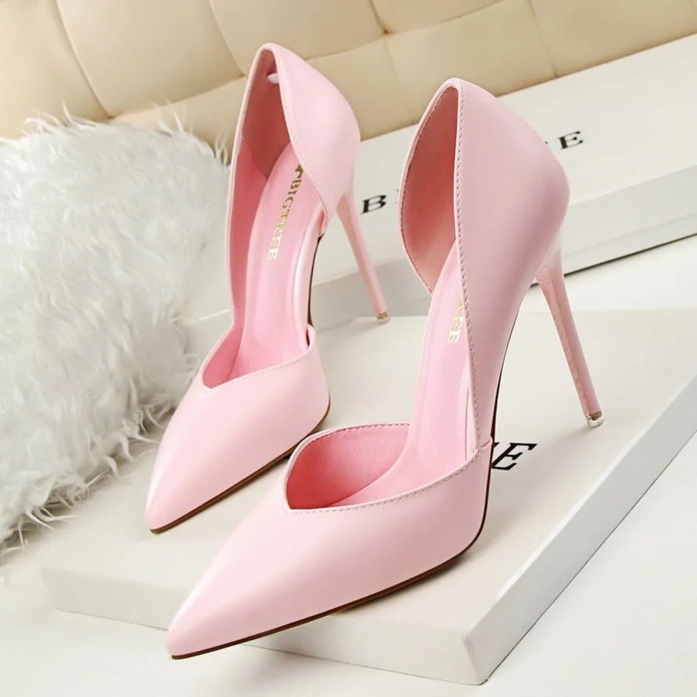 Escarpin jaune femme