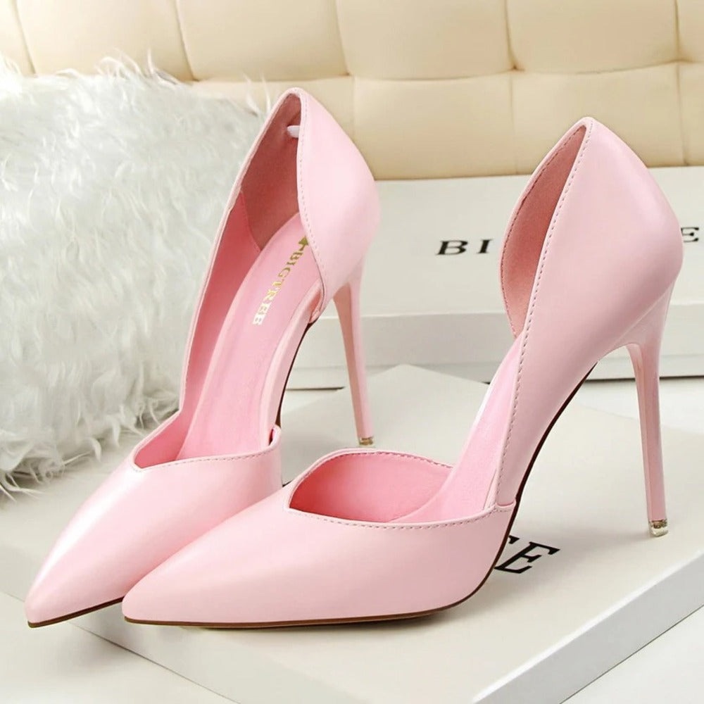 Escarpin jaune femme