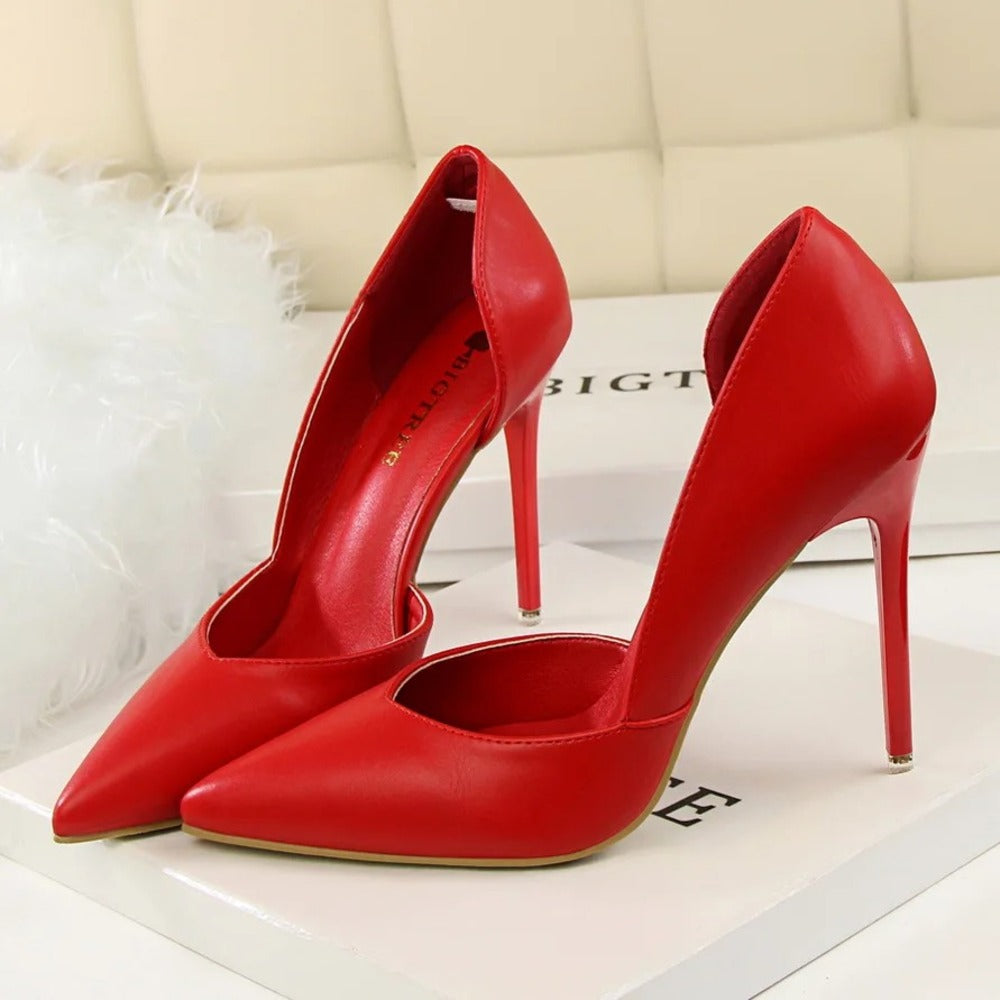 Escarpin jaune femme