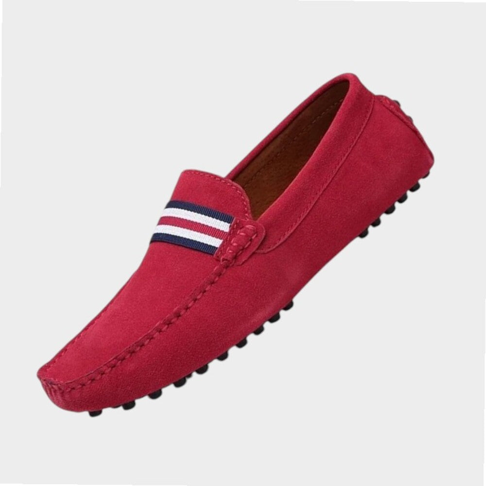 Mocassin mixte rouge