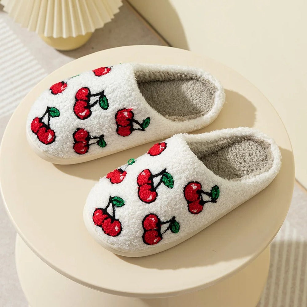 Pantoufle femme cerise pas cher